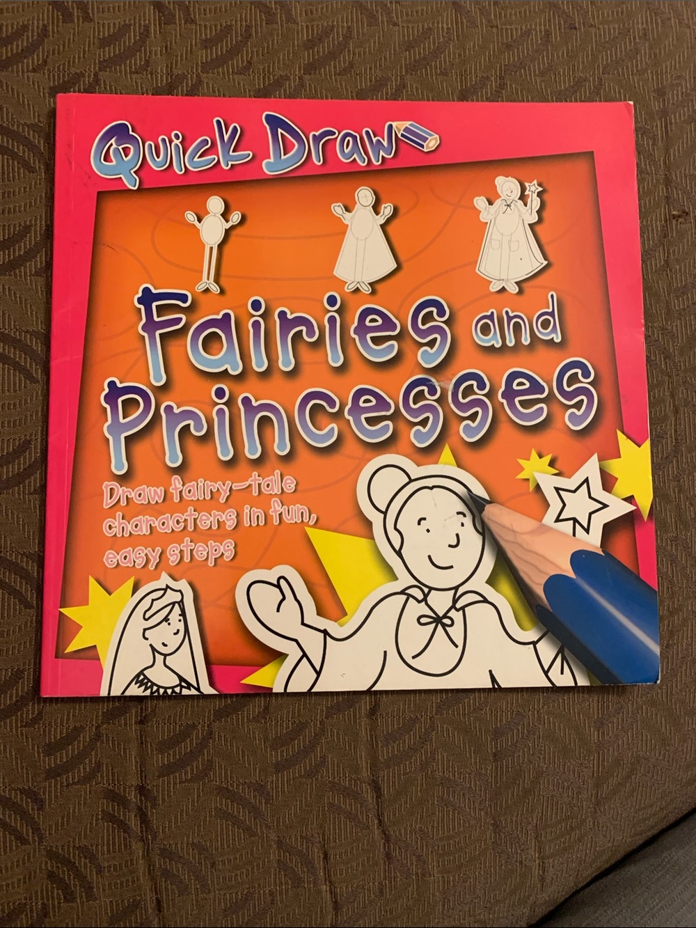 Fairies and Princesses Drawing Book - Pink/Orange